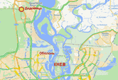 Схема пооезда от Киева к коттеджному городку Дедовица